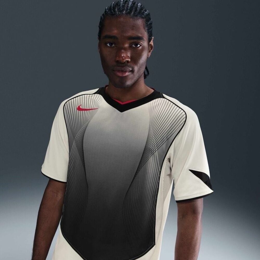 Nike Mens Total 90 T90 Dri-FIT Soccer Jersey Off White Black Red HV1178 XXL NWT